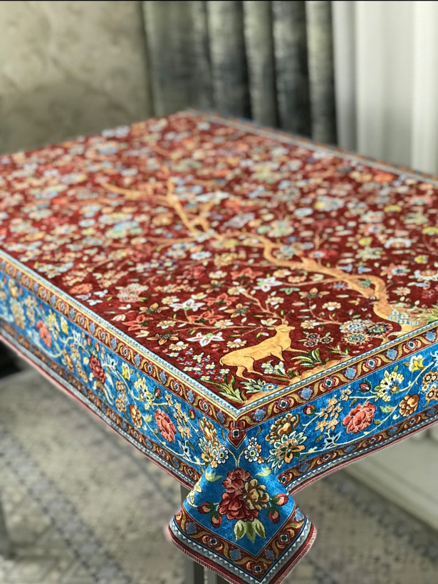 رومیزی طرح آهو