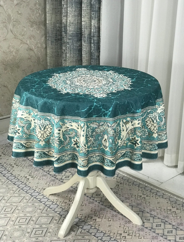 رومیزی گرد طرح رگه