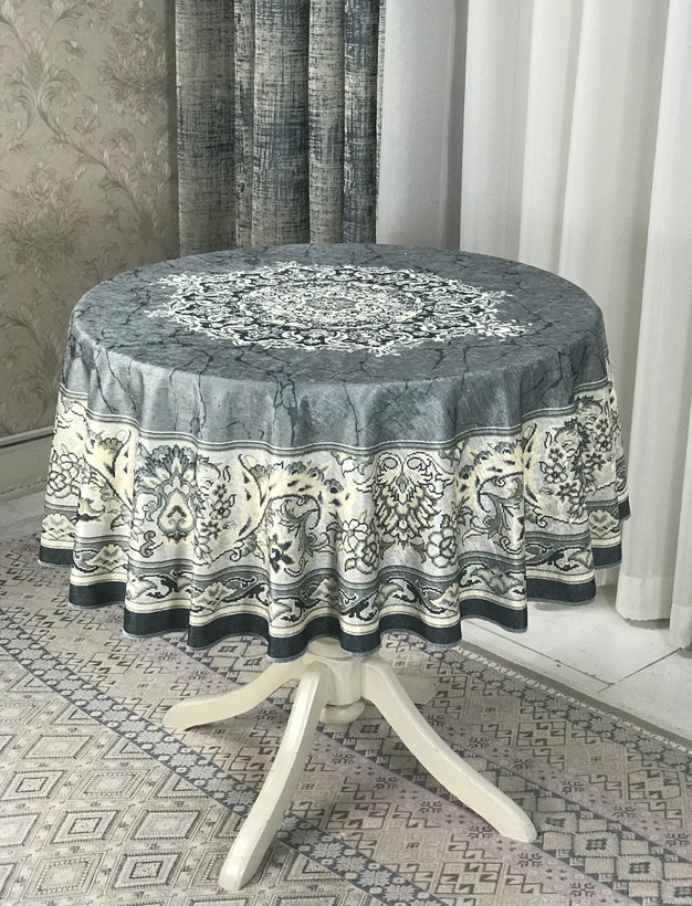 رومیزی گرد طرح رگه