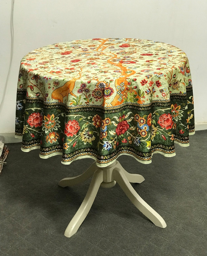 رومیزی گرد طرح آهو